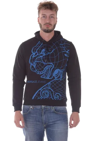 VERSACE Herren, Sweatshirts & Hoodies, Schwarzk, LGröße: