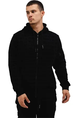 Carlo Colucci Herren, Sweatshirts & Hoodies, Schwarzk, MGröße: