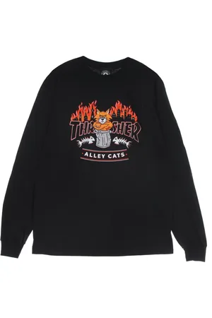 Thrasher Herren, Oberteile, Schwarzk, SGröße:
