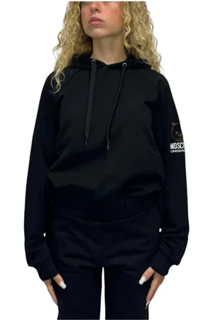 Moschino Damen, Sweatshirts & Hoodies, Schwarzk, SGröße: