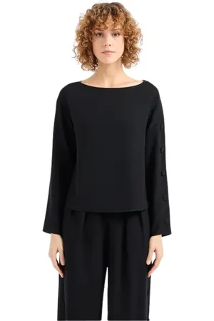 Emporio Armani Damen, Oberteile, Schwarzk, 2XLGröße: