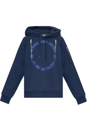 VERSACE Herren, Sweatshirts & Hoodies, Blau, LGröße: