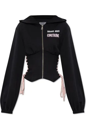 VERSACE Damen, Sweatshirts & Hoodies, Schwarzk, 2XSGröße: