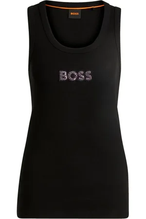 HUGO BOSS Damen, Oberteile, Schwarzk, LGröße: