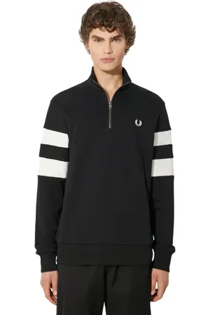 Fred Perry Herren, Sweatshirts & Hoodies, Schwarzk, XLGröße: