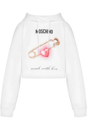 Moschino Damen, Sweatshirts & Hoodies, Weiß, MGröße: