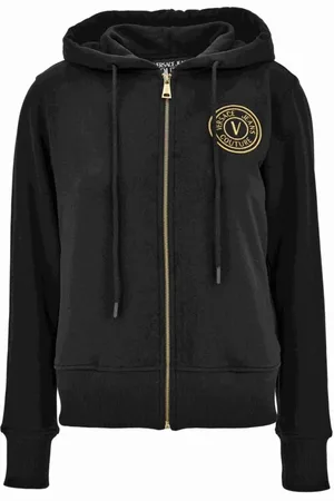 VERSACE Damen, Sweatshirts & Hoodies, Schwarzk, MGröße: