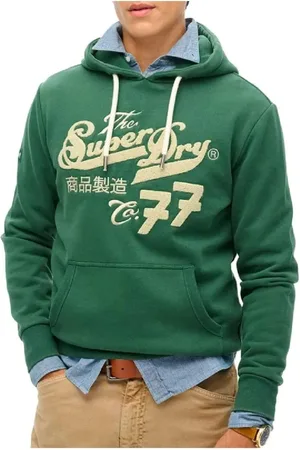 Superdry Herren, Sweatshirts & Hoodies, Grün, MGröße: