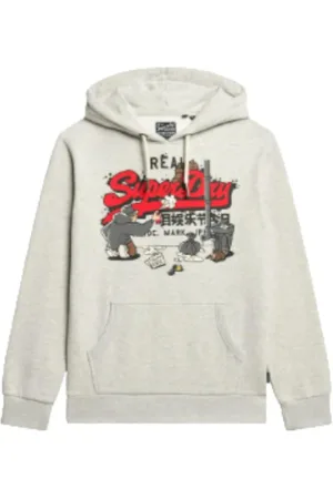 Superdry Herren, Sweatshirts & Hoodies, Grau, MGröße: