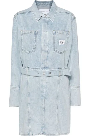 Calvin Klein Damen, Kleider, Blau, SGröße: