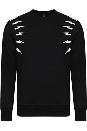 Neil Barrett Herren, Sweatshirts & Hoodies, Schwarzk, 2XLGröße: