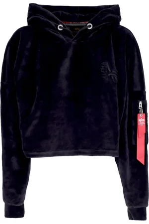 Alpha Industries Damen, Sweatshirts & Hoodies, Schwarzk, LGröße:
