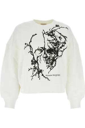Alexander McQueen Damen, Sweatshirts & Hoodies, Weiß, 3XSGröße:
