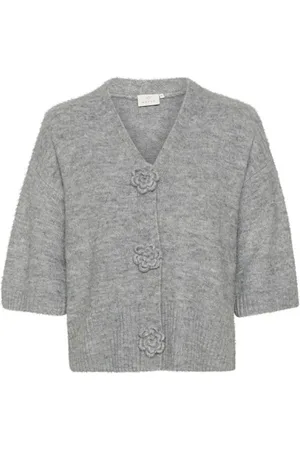 Kaffe Damen, Strickwaren, Grau, XLGröße: