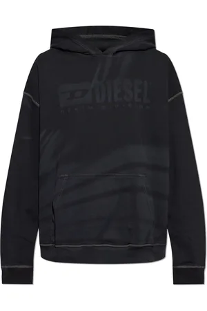 Diesel Herren, Sweatshirts & Hoodies, Schwarzk, LGröße: