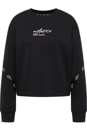 Carlo Colucci Damen, Sweatshirts & Hoodies, Schwarzk, LGröße: