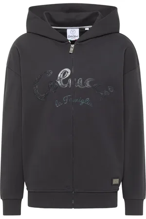 Carlo Colucci Herren, Sweatshirts & Hoodies, Schwarzk, 2XLGröße: