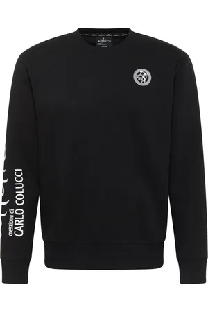 Carlo Colucci Herren, Sweatshirts & Hoodies, Schwarzk, MGröße:
