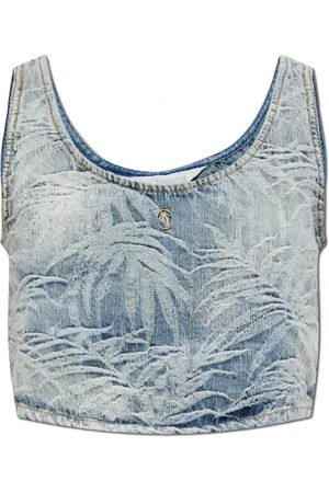 Palm Angels Damen, Oberteile, Blau, LGröße:
