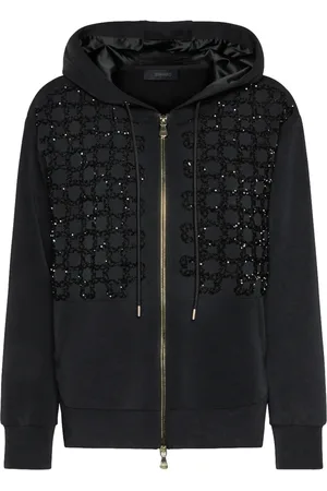 Elena Miro Damen, Sweatshirts & Hoodies, Schwarzk, LGröße: