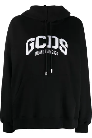 GCDS Herren, Sweatshirts & Hoodies, Schwarzk, LGröße: