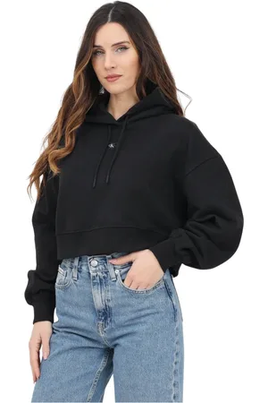 Calvin Klein Damen, Sweatshirts & Hoodies, Schwarzk, SGröße: