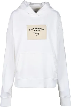 Calvin Klein Damen, Sweatshirts & Hoodies, Weiß, XLGröße: