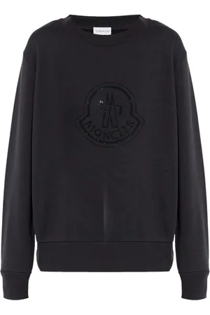 Moncler Damen, Sweatshirts & Hoodies, Schwarzk, LGröße: