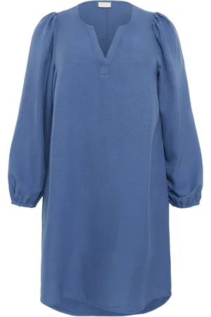 Kaffe Damen, Kleider, Blau, 3XLGröße: