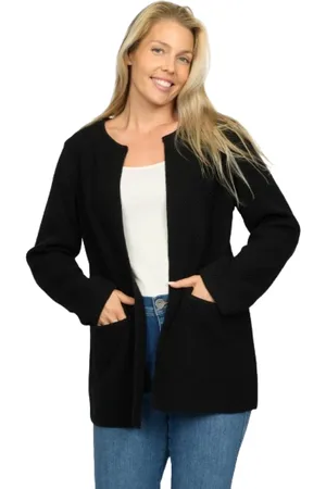 2-Biz Damen, Strickwaren, Schwarzk, LGröße: