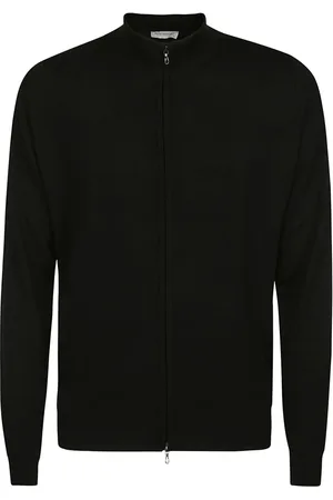 JOHN SMEDLEY Herren, Strickwaren, Schwarzk, XLGröße: