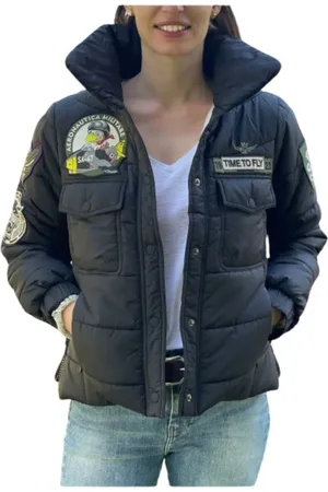 Aeronautica Militare Damen, Jacken, Schwarzk, MGröße: