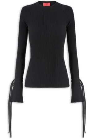 ANIYE BY Damen, Sweatshirts & Hoodies, Schwarzk, LGröße:
