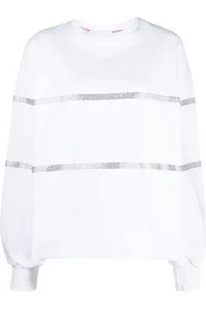 GCDS Damen, Sweatshirts & Hoodies, Weiß, MGröße: