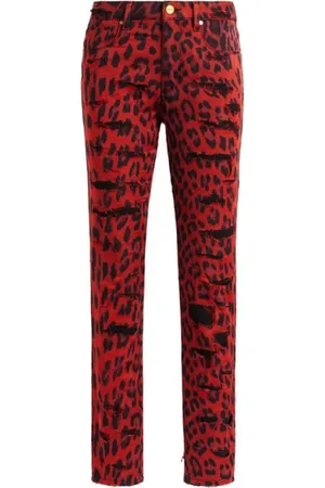 Roberto Cavalli Damen, Jeans, Rot, 2XSGröße: