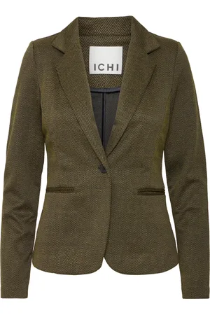 Ichi Damen, Jacken, Grün, LGröße: