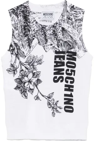 Moschino Damen, Oberteile, Weiß, LGröße: