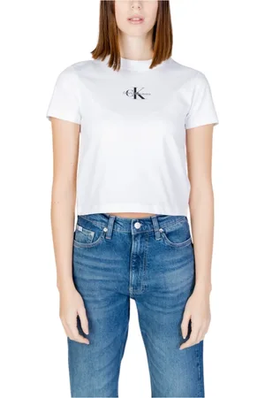 Calvin Klein Damen, Oberteile, Weiß, SGröße: