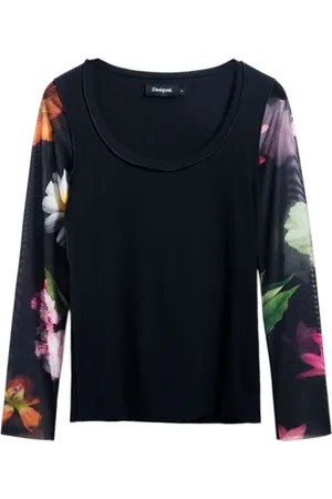 Desigual Damen, Oberteile, Schwarzk, LGröße: