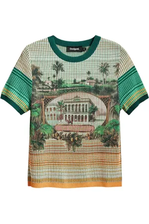 Desigual Damen, Oberteile, Grün, SGröße: