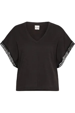 Ichi Damen, Oberteile, Schwarzk, LGröße: