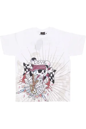 ED HARDY Herren, Oberteile, Weiß, MGröße: