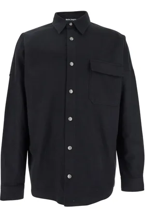 Palm Angels Herren, Shirts, Schwarzk, SGröße: