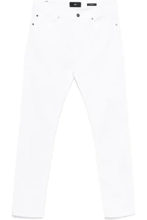 7 for all Mankind Herren, Jeans, Weiß, W33Größe: