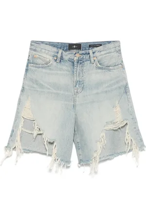 7 for all Mankind Damen, Shorts, Blau, W25Größe: