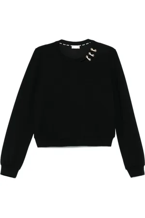 Liu Jo Damen, Sweatshirts & Hoodies, Schwarzk, LGröße: