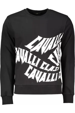 Roberto Cavalli Herren, Sweatshirts & Hoodies, Schwarzk, LGröße:
