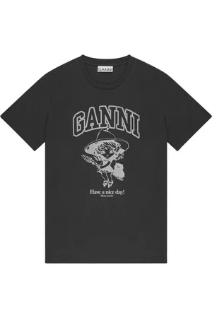 Ganni Damen, Oberteile, Schwarzk, SGröße: