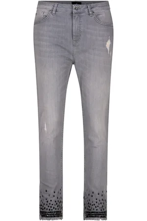 monari Damen, Jeans, Grau, SGröße: