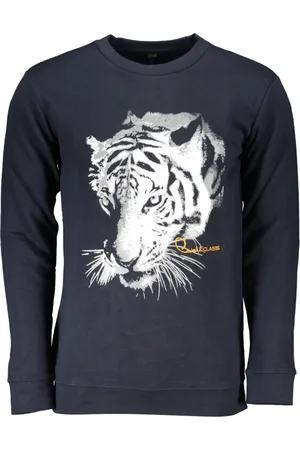 Roberto Cavalli Herren, Sweatshirts & Hoodies, Blau, MGröße: